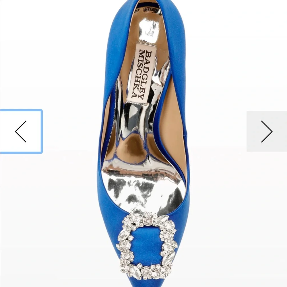 Badgley Mischka
Cher Satin Buckle Cocktail High-Heel Pumps - Picture 3 of 9